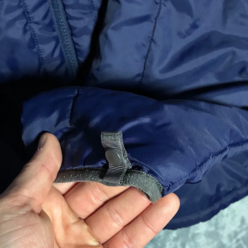 The North Face Nylon Quilted Full Zip Puffer Jacket‎ Mens XL? Navy Blue